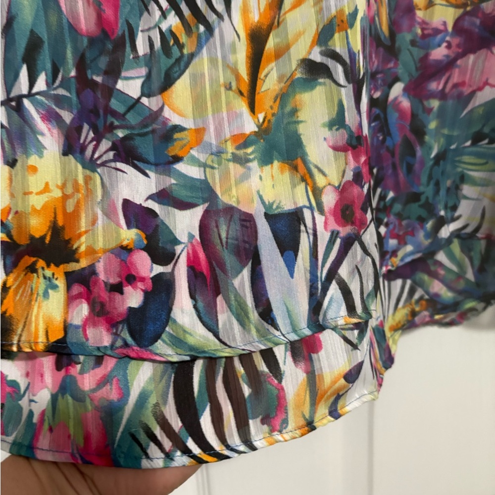 Roz & Ali Multicolor Floral Blouse - Picture 3 of 6